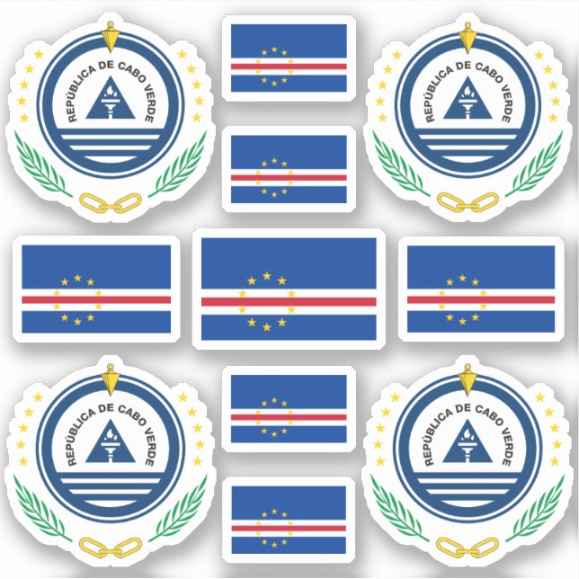 Cape Verde national symbols /Coat of arms and flag (Front)