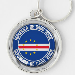 Cape Verde Round Emblem Key Ring