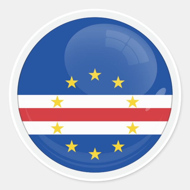 Cape Verde Round icon flag Classic Round Sticker (Front)