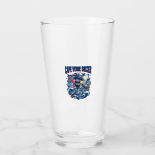 Cape Verde Soccer Skeleton Striker Nations Premium Glass
