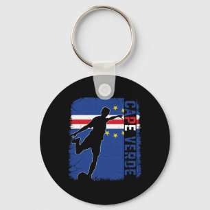Cape Verde Soccer Team Cape Verde Flag Jersey Foot Key Ring