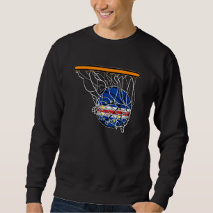 Cape Verde Sport Basketball Basket Ball Proud Flag Sweatshirt