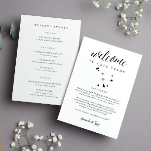 Cape Verde Wedding Welcome Letter & Itinerary