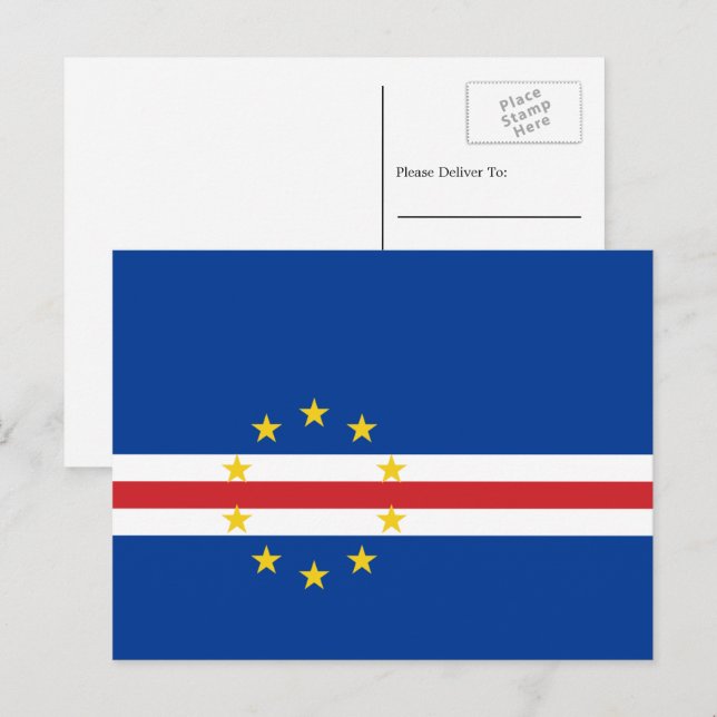 Cape Verdean Flag, Flag of Cape Verde Postcard (Front/Back)