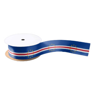 Cape Verdean flag ribbon Satin Ribbon
