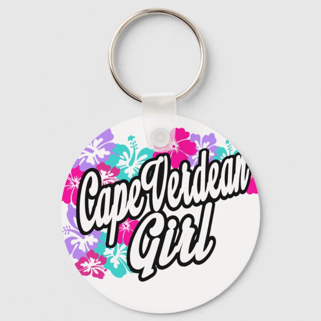 Cape verdean girl key chain (Front)