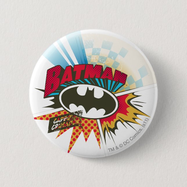 Caped Crusader 6 Cm Round Badge (Front)