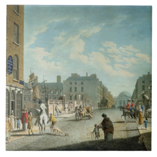 Capel Street with the Royal Exchange, Dublin, 1800 Tile