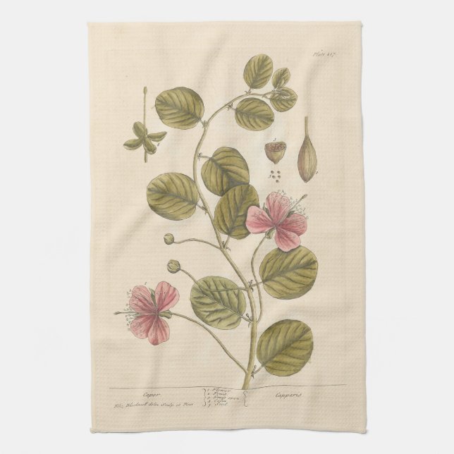 Caper by Elizabeth Blackwell Tea Towel (Vertical)
