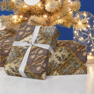 Capetian Elegant Quilt No. 5  French ToileT Wrapping Paper