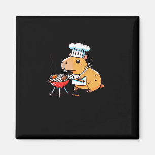 Capibara Chef Outdoor Barbecue Sticker  Magnet