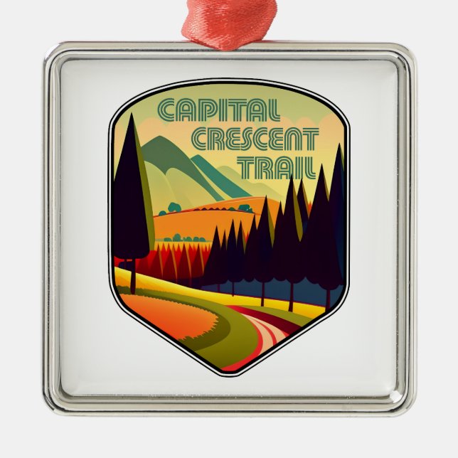 Capital Crescent Trail Colours Metal Ornament (Front)