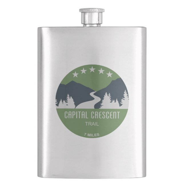 Capital Crescent Trail Hip Flask (Front)