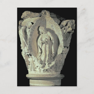Capital depicting the Second Key of Plainsong Postcard