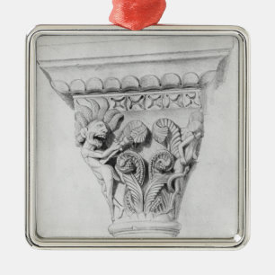 Capital illustrating the vice of despair metal tree decoration