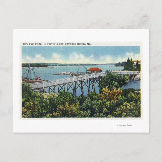 Capital Island New Foot Bridge View Postcard (Front)
