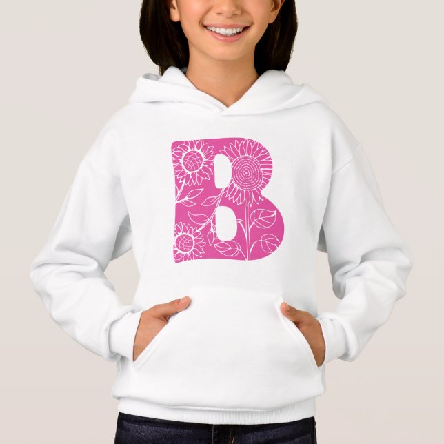 Capital letter B floral monogram (Front)