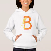 Capital letter B floral monogram
