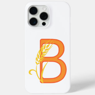 Capital letter B floral monogram iPhone 15 Pro Max Case
