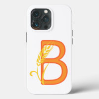 Capital letter B floral monogram