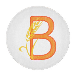 Capital letter B floral monogram Cutting Board