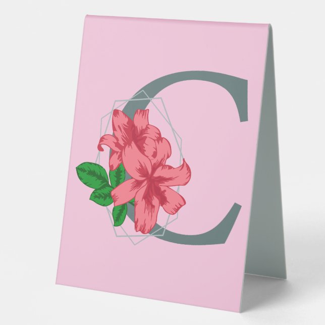 Capital letter C floral monogram (Front)