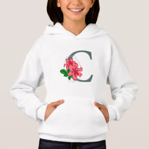 Capital letter C floral monogram