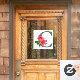 Capital letter C floral monogram
