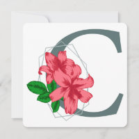 Capital letter C floral monogram