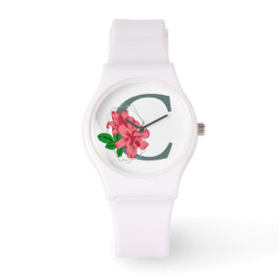 Capital letter C floral monogram Watch