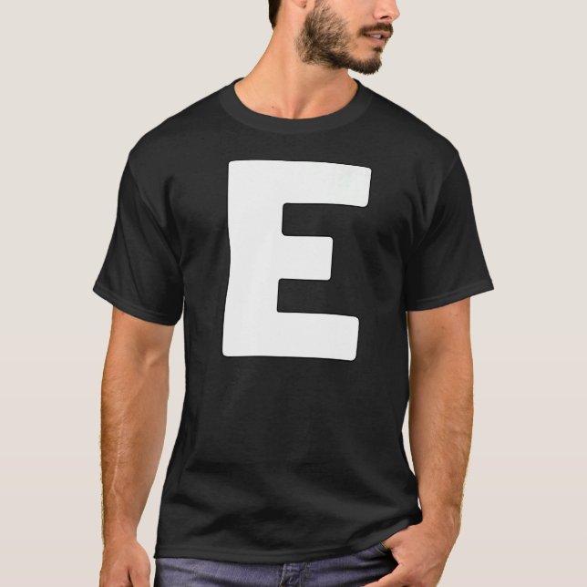 Capital Letter E Matching Group Letters Alphabet C T-Shirt (Front)