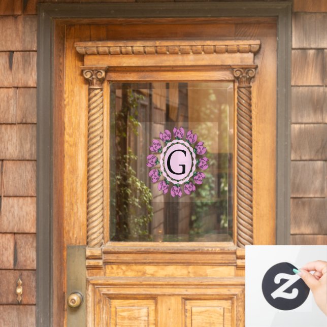 Capital letter G floral monogram (Home Door)