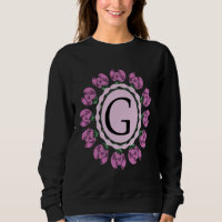 Capital letter G floral monogram