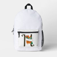 Capital letter H floral monogram