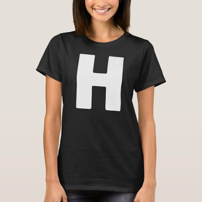 Capital Letter H Matching Group Letters Alphabet C T-Shirt (Front)