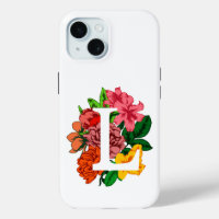 Capital letter L floral monogram