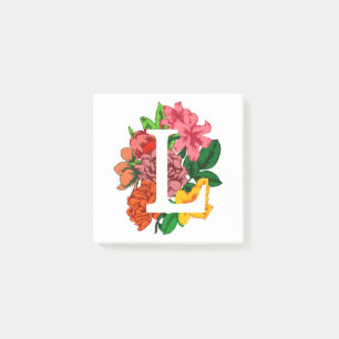 Capital letter L floral monogram Post-it Notes
