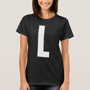 Capital Letter L Monogram Anton Font Initial Alpha T-Shirt