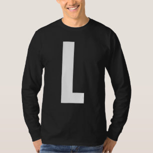 Capital Letter L Monogram Anton Font Initial Alpha T-Shirt