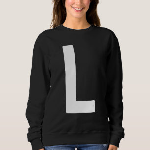 Capital Letter L Monogram Norwester Font Initial A Sweatshirt