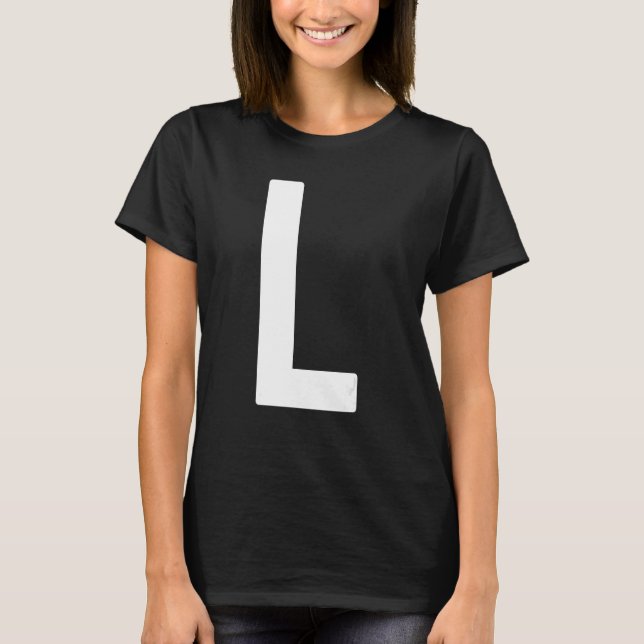 Capital Letter L Monogram Norwester Font Initial A T-Shirt (Front)