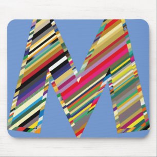 CAPITAL Letter M Multicolored, Mouse Pad