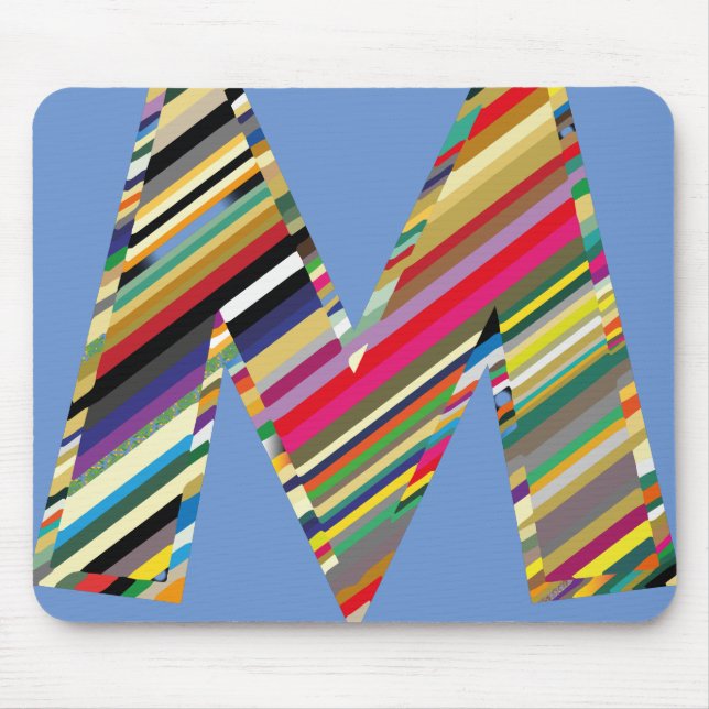 CAPITAL Letter M Multicolored, Mouse Pad (Front)