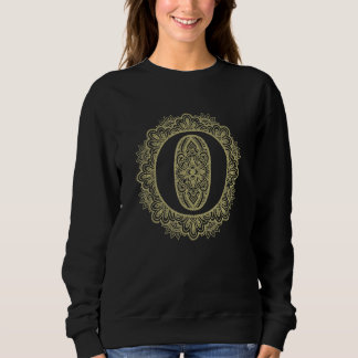 Capital Letter O Floral Initial Monogram Font Alph Sweatshirt
