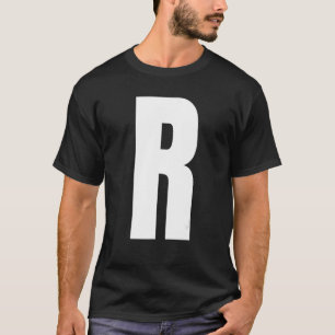 Capital Letter R Monogram Anton Font Initial Alpha T-Shirt