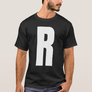 Capital Letter R Monogram Anton Font Initial Alpha T-Shirt