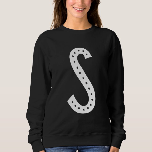 Capital Letter S Monogram Initial Alphabet Sweatshirt (Front)