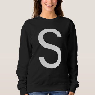 Capital Letter S Monogram Poppins Font Initial Alp Sweatshirt