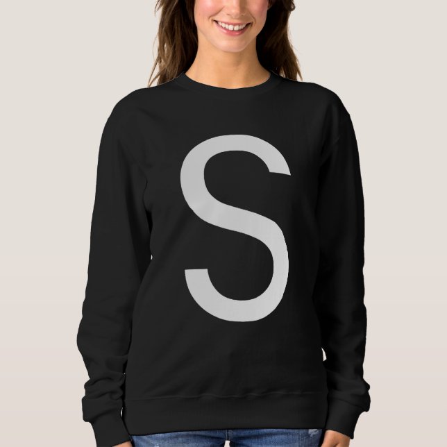 Capital Letter S Monogram Poppins Font Initial Alp Sweatshirt (Front)