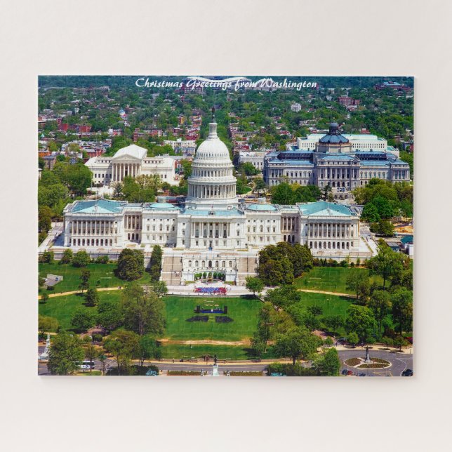 Capital of Washington. Christmas Greetings Jigsaw Puzzle (Horizontal)